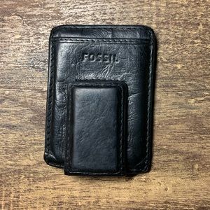 Black Fossil Money Clip